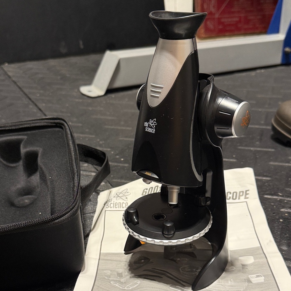 edu science 600x dual slide microscope